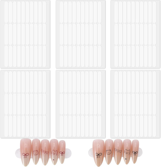 Winsyison double sided nail tape front view showing clear adhesive sheets for press on extensions
