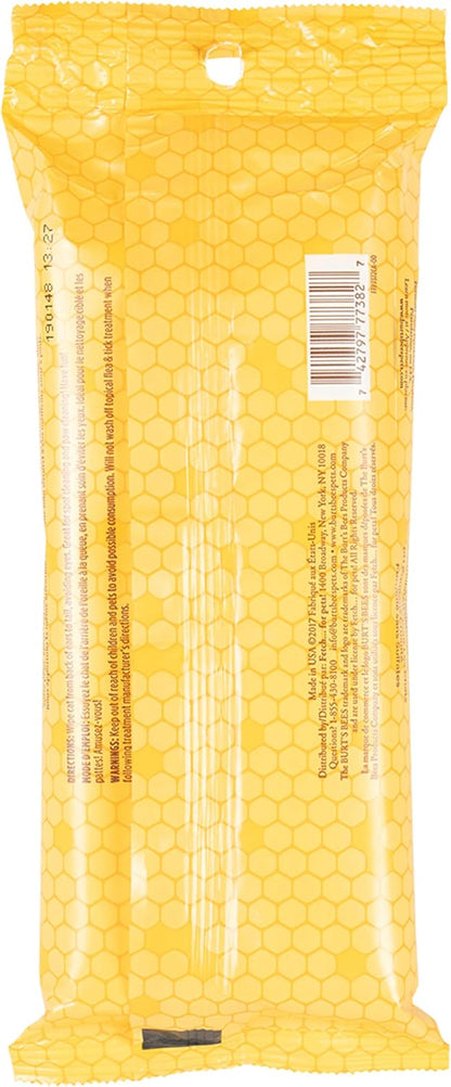 USA imported dander control cat wipes ingredients label closeup