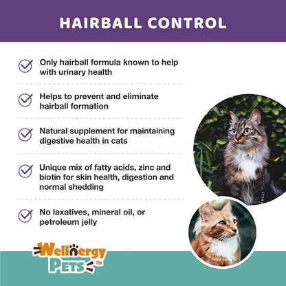 All natural feline digestive and urinary health supplement bottle label details