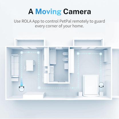 Enabot Ebo Rola Petpal showing treat dispensing feature
