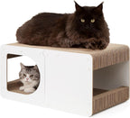 EHEYCIGA Cardboard Cat Scratcher House, 23-Inch Corrugated Cat Scratcher for Indoor Cats, Extra Large Scratching Board Pad, Brown - Image 11