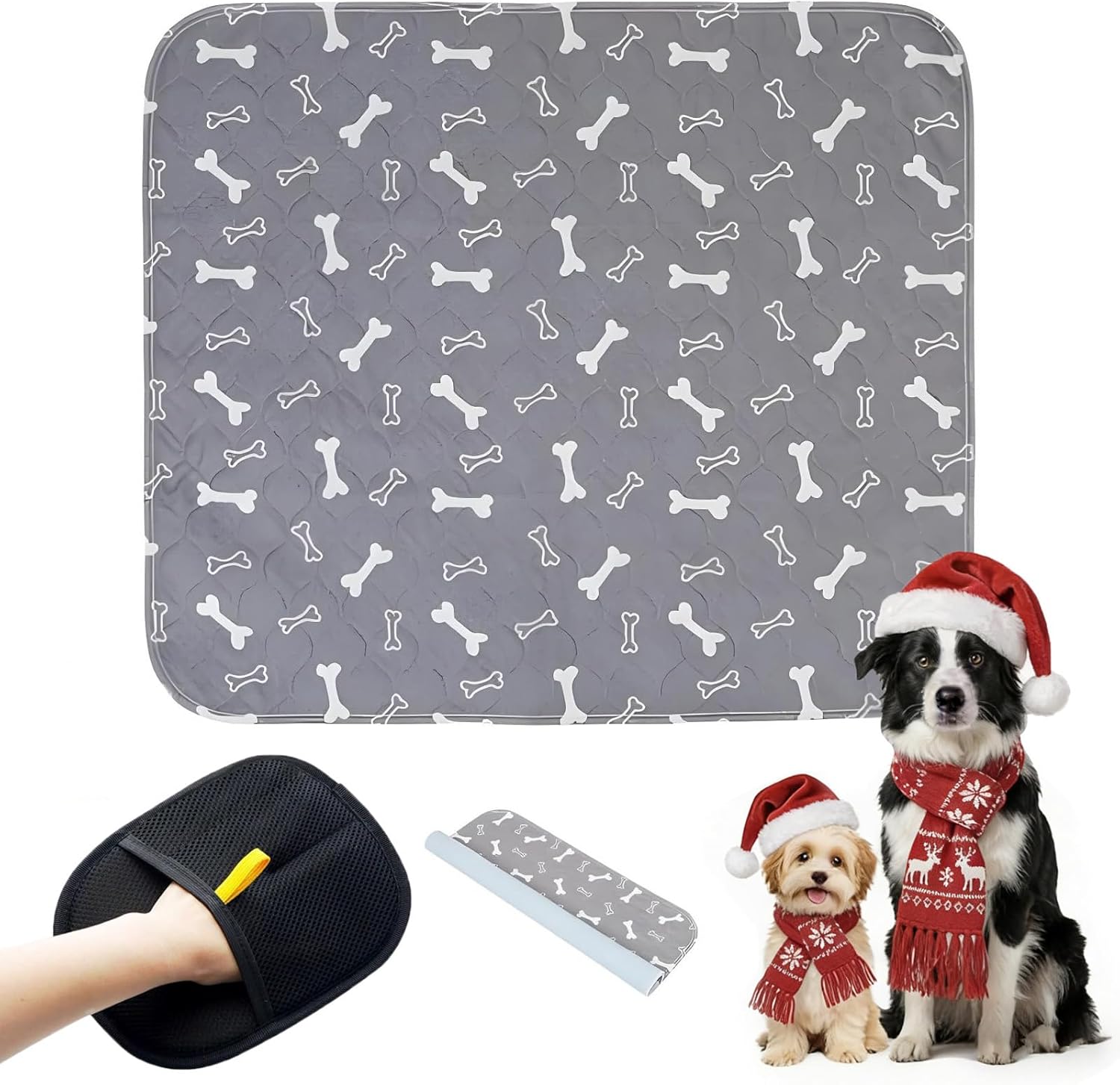 Puppy Pee Pads with Pheromones, Washable Puppy Training Pads for Dogs Reusable Puppy Potty Pads for Dogs and Cats(with Pet Hair Removal Gloves) - Image 11