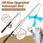 Close-up view of the telescopic fishing pole rod handle with soft sponge grip