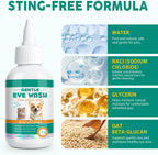 Sting-free dog and cat eye drops for treating pink eye and allergies.