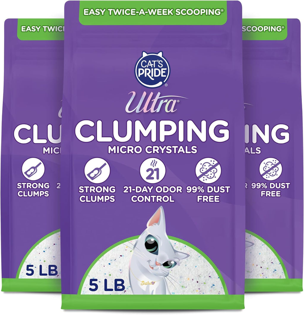 Ultra Clumping Micro Crystals Cat Litter - Dust Free, Soft on Paws, Fragrance Free - 5 Lbs. - Image 10