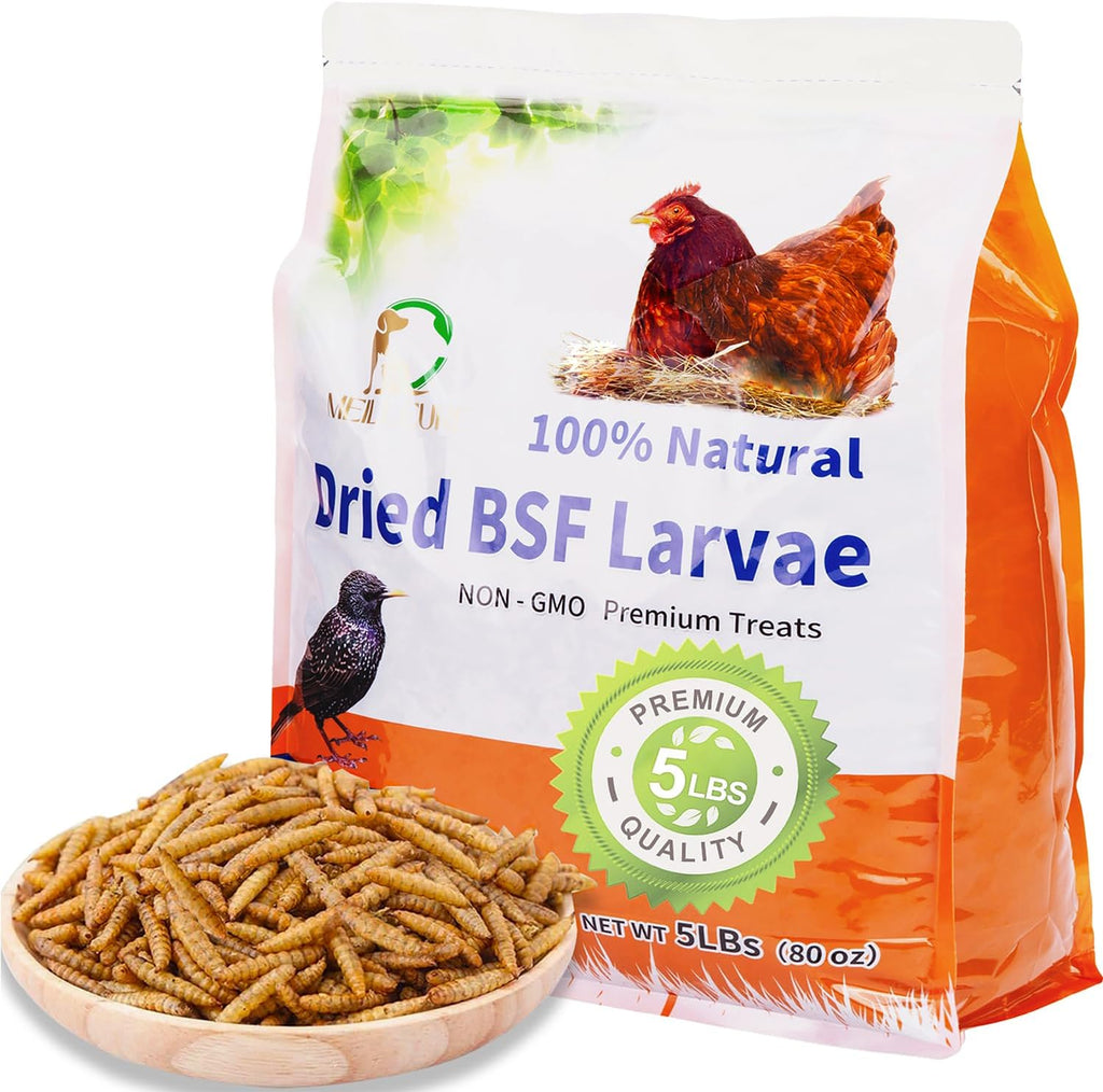 Meilleure 5 Pounds Dried Black Soldier Fly Larvae front view packaging