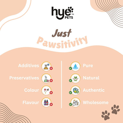 Gluten-free and allergen-friendly pet food topper in a resealable bag.
