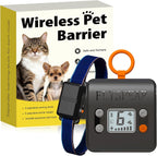 FLYSPEAR wireless cat barrier front view showing rechargeable pet transmitter kit.