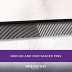 Paw Brothers True Teflon Steel Comb ergonomic handle design close up