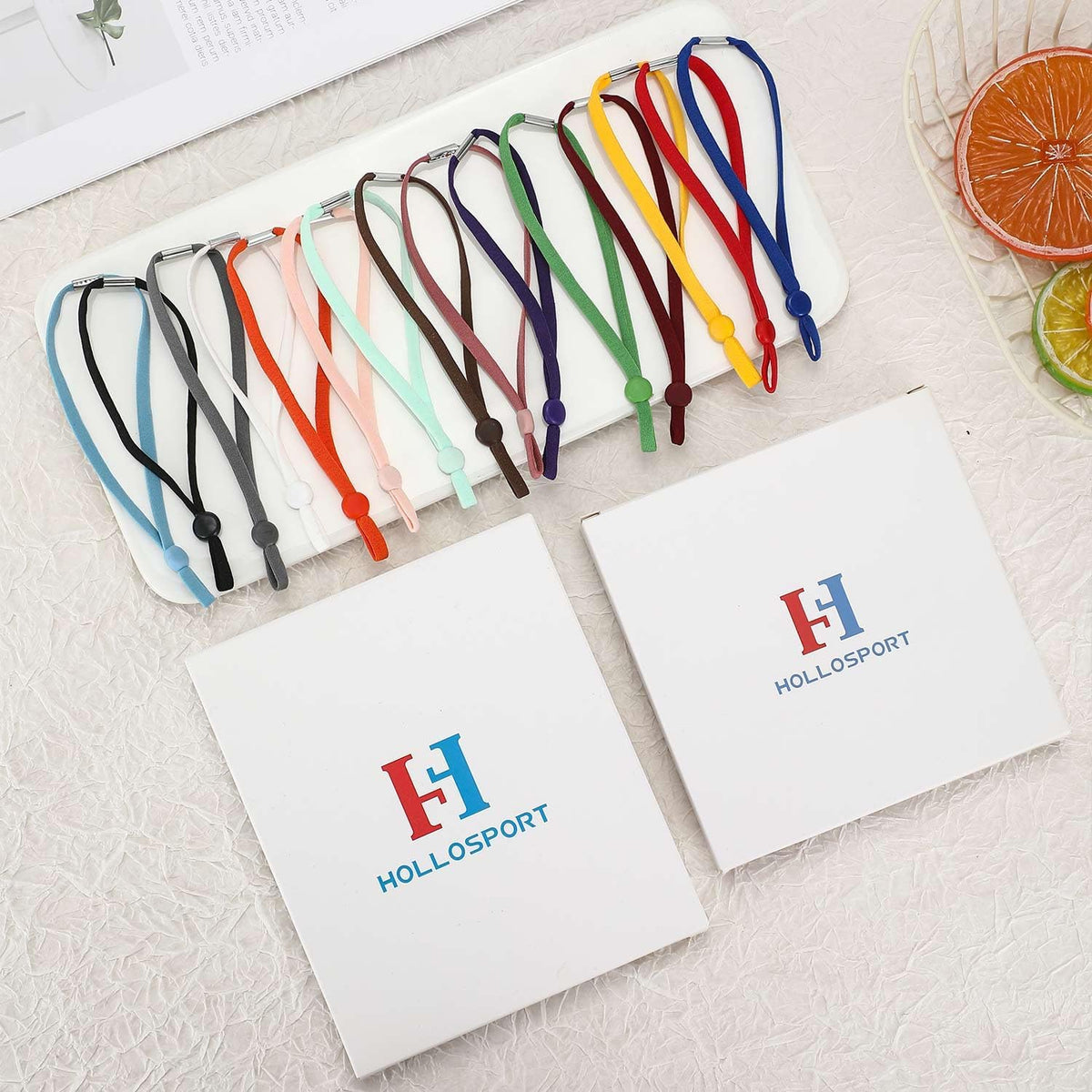Complete set of sixty pieces premium imported HOLLOSPORT litter tracking bands for professional dog breeders.