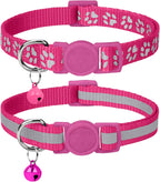 Taglory 2 Pack Reflective Breakaway Cat Collar with Bell, Orange - Image 9
