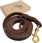 Guiding Star Leather Dog Leash 6ft, Dog Leashes for Large Dogs Heavy Duty, Soft Braided Handmade Leather Training Leash for Large & Medium Dogs (6ftx3/4inch, Black) - Image 11