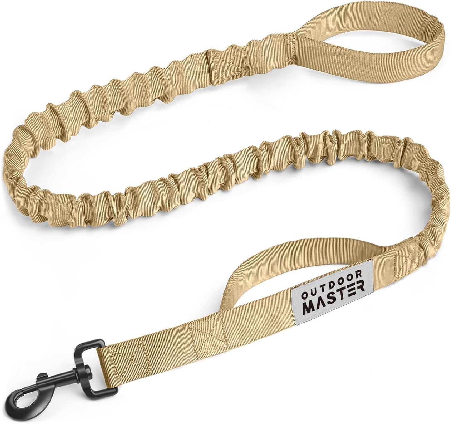 Heavy duty bungee pet leash minimizing sudden pulling impact