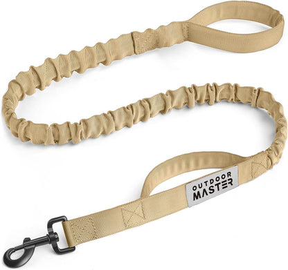 Heavy duty bungee pet leash minimizing sudden pulling impact