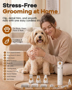 Veeconn electric pet hair grooming kit with USB charging cable