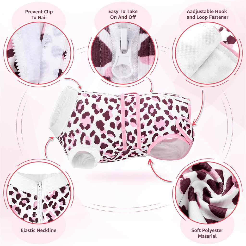 SlowTon dog recovery clothing highlighting the trimmable abdominal circular line for male dogs.
