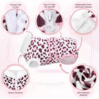SlowTon dog recovery clothing highlighting the trimmable abdominal circular line for male dogs.