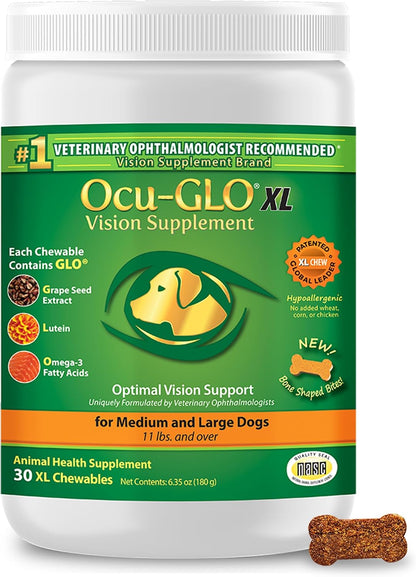 Ocu-GLO Cat & Dog Supplement for Eye Support - Chewable Vision Vitamins Supplements for Large and Small Pets Care with Lutein, Omega-3 Fatty Acids, Grape Seed Extract & Antioxidants - Image 11