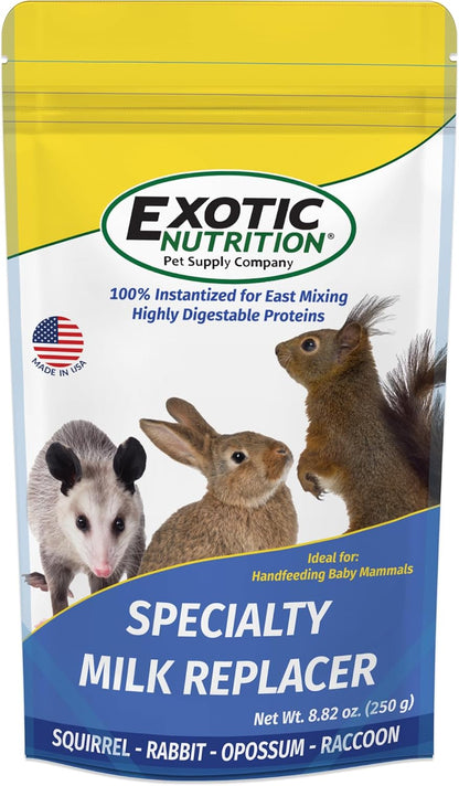 Exotic Nutrition Specialty Milk Replacer front view premium baby animal formula packaging