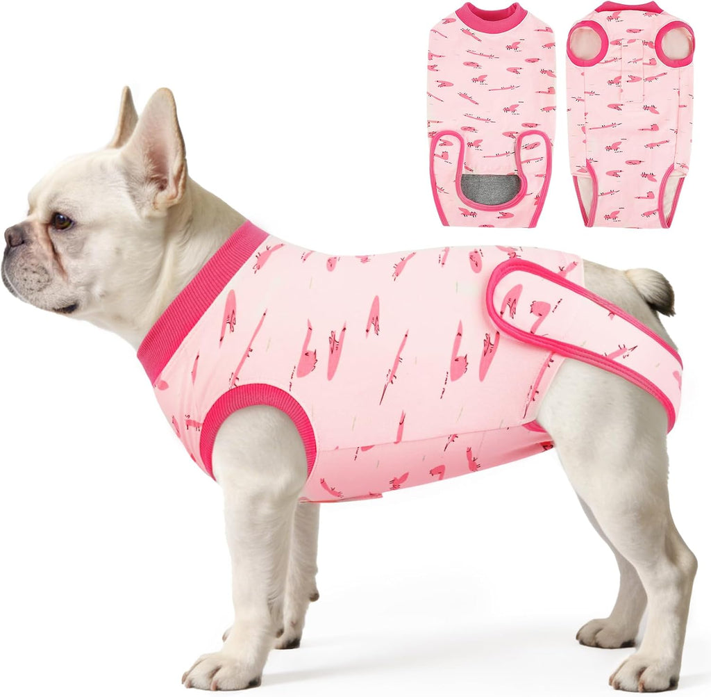 IDOMIK Dog Recovery Suit - Female Spay & Male Neuter Onesie, Adjustable Anti-Licking, Breathable & Comfortable, S Size, Blue Stripe - Image 11