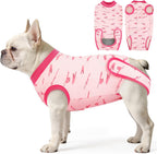 IDOMIK Dog Recovery Suit - Female Spay & Male Neuter Onesie, Adjustable Anti-Licking, Breathable & Comfortable, S Size, Blue Stripe - Image 11