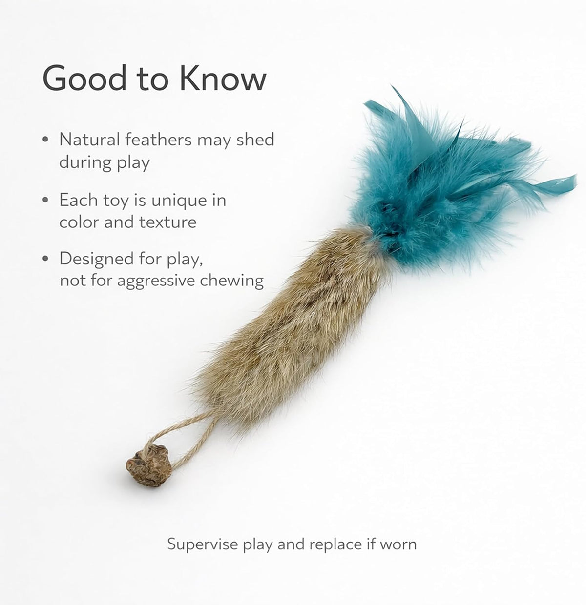 Packaging of Zaylumo interactive rabbit fur cat toys