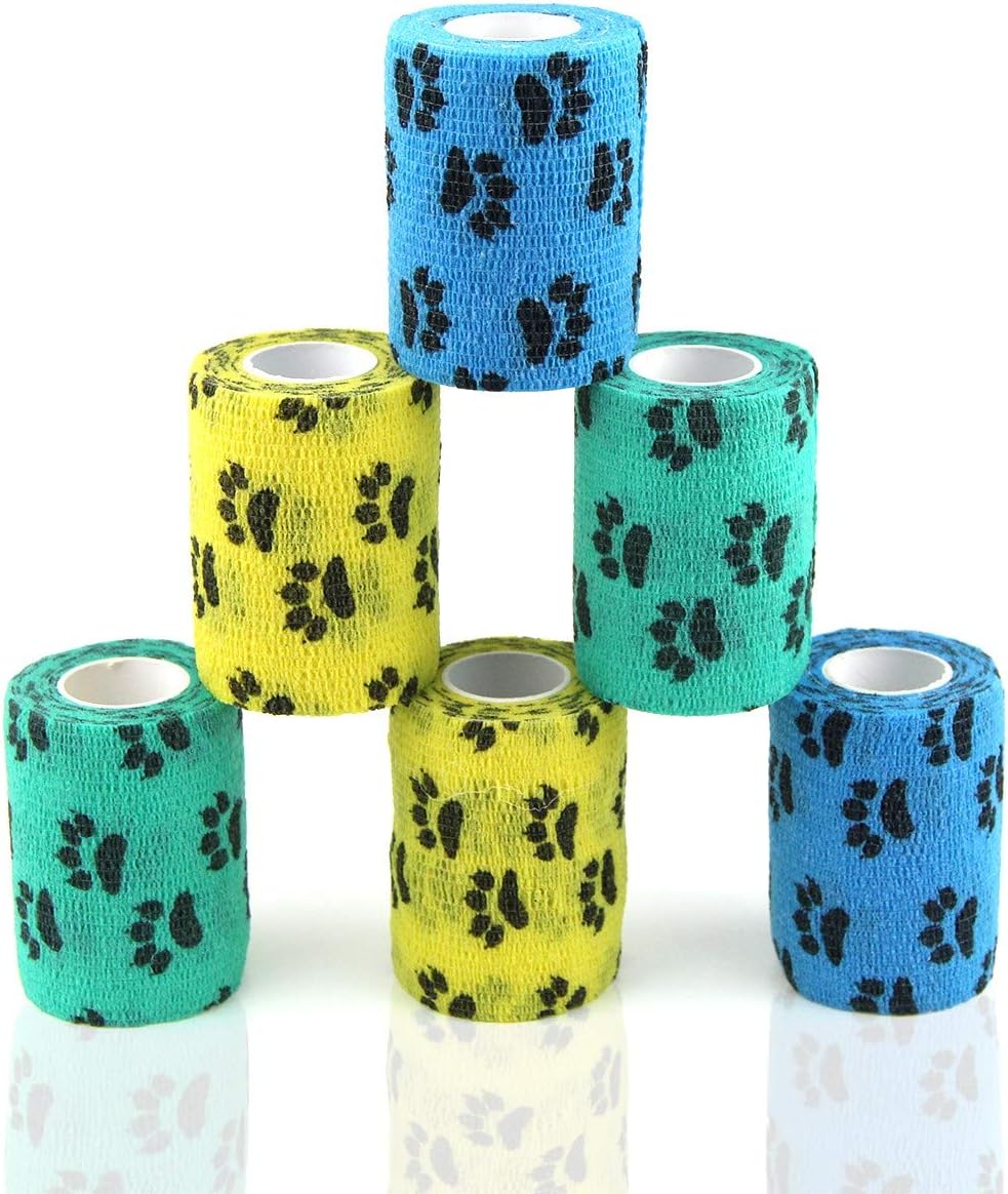 AUPCON Vet Wrap Cohesive Bandages Bulk Self Adhesive Bandage Wrap Self Adherent Wrap Non-Woven for Dogs Pet Animals & Ankle Sprains & Swelling 2 Inch x 5 Yards (2 Inch Claw) - Image 10