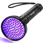 Escolite UV Flashlight Black Light front view showing the 100 LED bulb head.