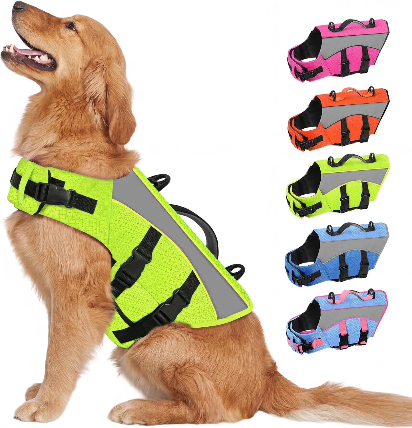 Queenmore Small Dog Life Vest for Swimming with Superior Buoyancy and Rescue Handle, Reflective High Flotation Dog Life Jacket for Spring Summer Pool, Puppy Preserver for Boating, Blue, S - Image 12