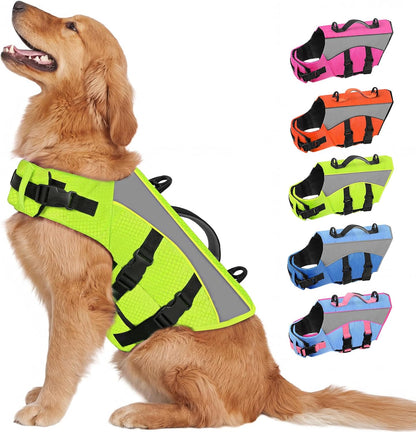 Queenmore Small Dog Life Vest for Swimming with Superior Buoyancy and Rescue Handle, Reflective High Flotation Dog Life Jacket for Spring Summer Pool, Puppy Preserver for Boating, Blue, S - Image 12