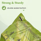Wowflash leakproof pet waste disposal bags close up view showing durable double sealed bottom