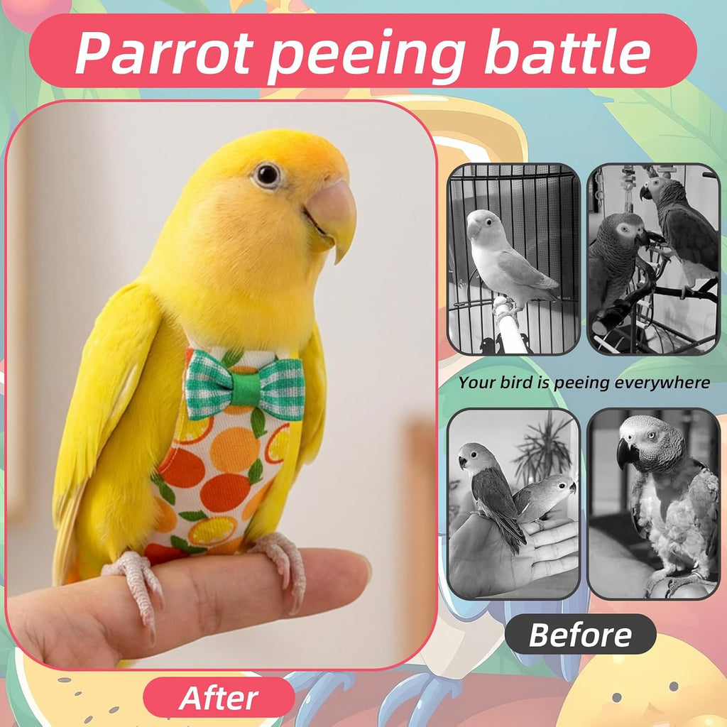 Fiyooau breathable fabric bird clothing for small pets