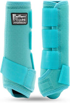 Jeffers Expression Protective Horse Boots, 1 Pair, Medium - Safe Neoprene Leg Guards, Durable Strap Closures, Front & Hind Support, Equestrian Accessories for Travel & Riding - Bisbee Blue - Image 12