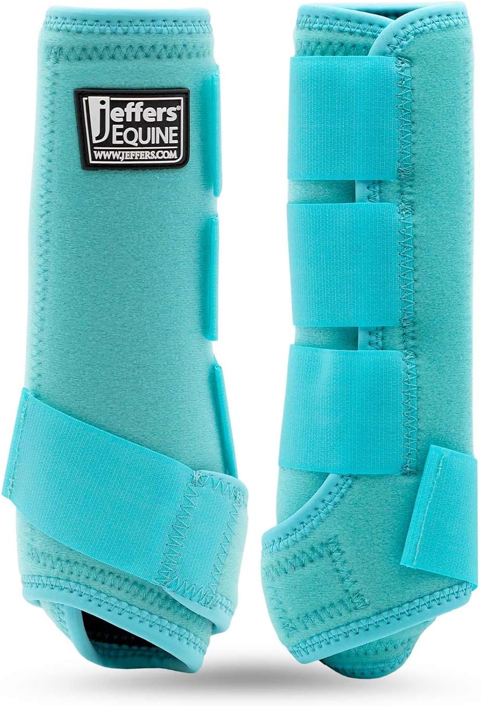 Jeffers Expression Protective Horse Boots, 1 Pair, Medium - Safe Neoprene Leg Guards, Durable Strap Closures, Front & Hind Support, Equestrian Accessories for Travel & Riding - Bisbee Blue - Image 12