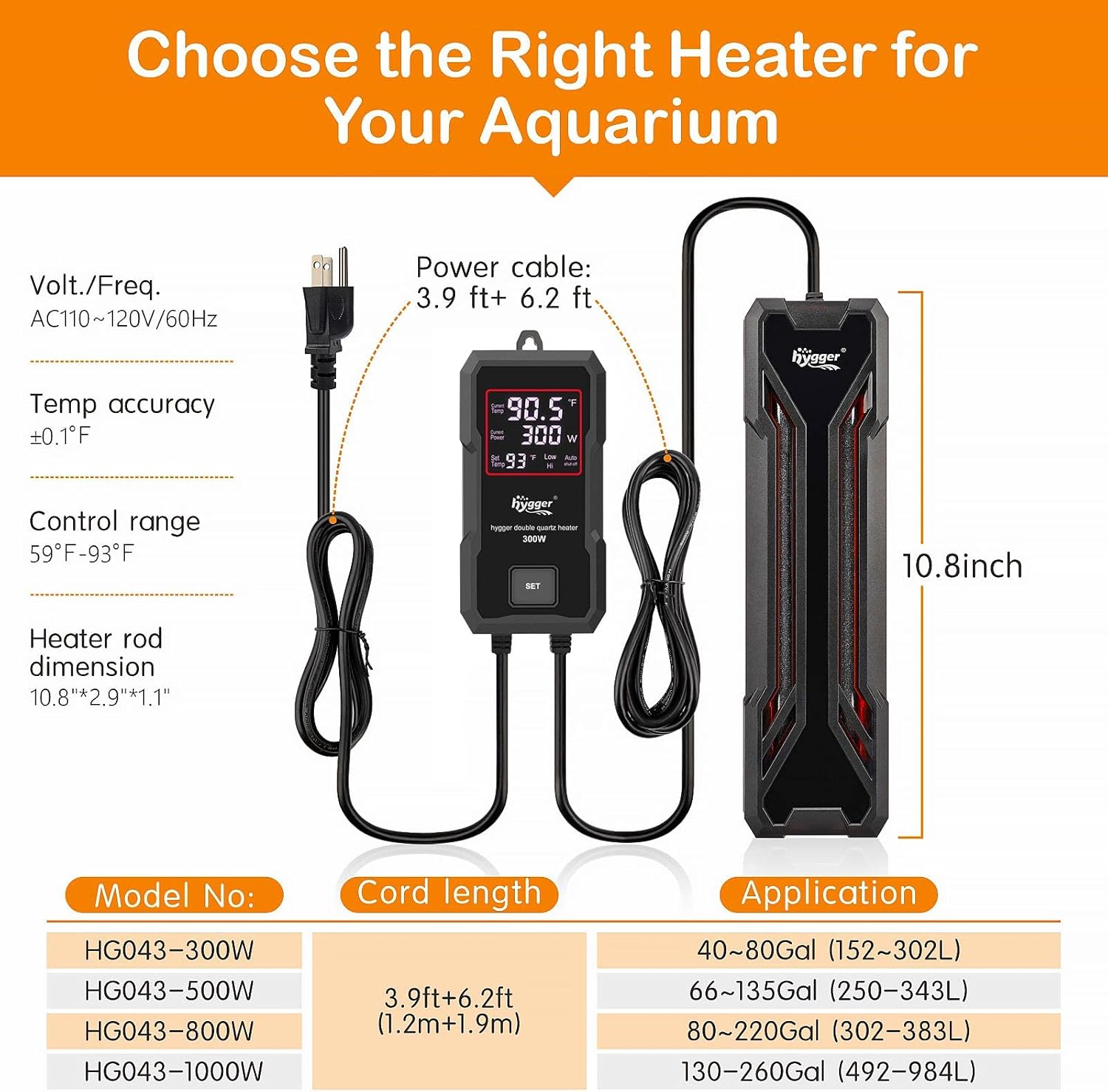 External temperature display on Hygger heater controller