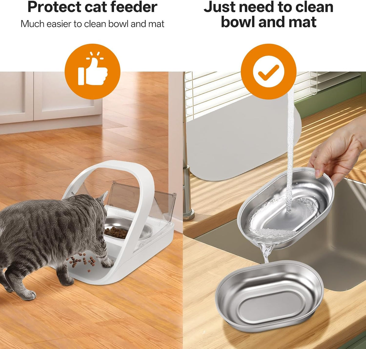 Odor reducing replacement metal bowls for smart microchip pet feeders
