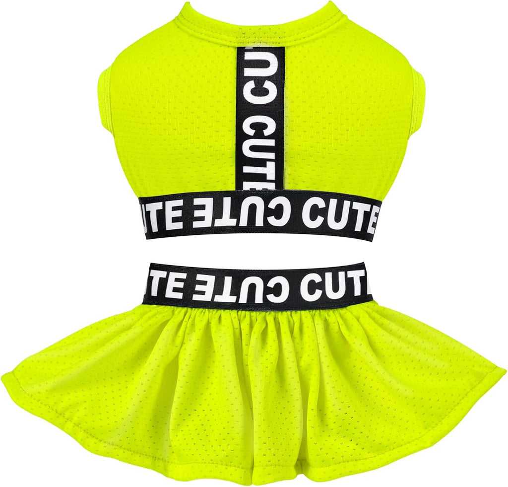 CuteBone Two Piece Dog Sports Dress Athleisure Puppy Skirt Lightweight Small Dogs Girl Clothes Cat Apparel SPS15M - Image 10