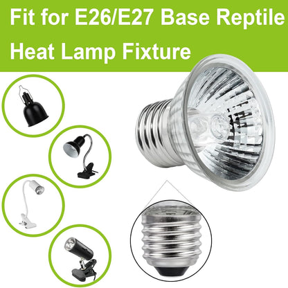 SCNNC full spectrum reptile basking bulb showing the standard E27 screw base.