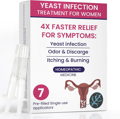 Terramed Just Think Comfort Yeast Infection Treatment box front view with 7 applicators