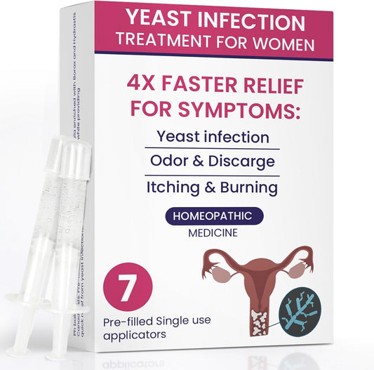 Terramed Just Think Comfort Yeast Infection Treatment box front view with 7 applicators