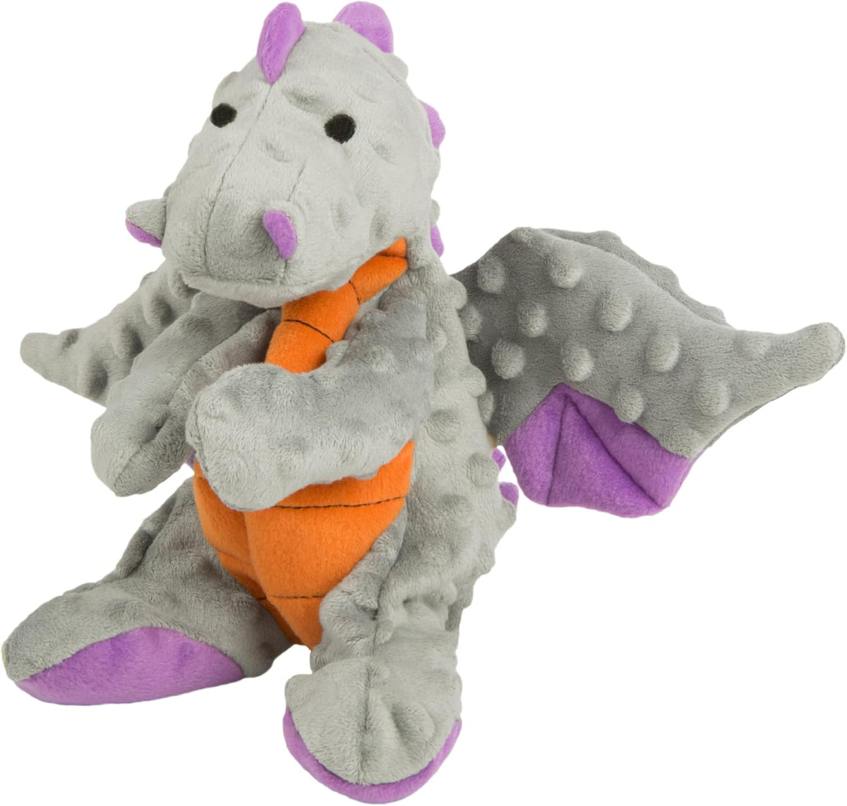 goDog Bubble Plush Dragons Squeaky Dog Toy, Chew Guard Technology - Coral, Large - Image 15