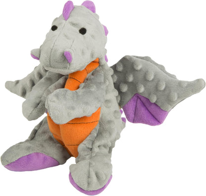 goDog Bubble Plush Dragons Squeaky Dog Toy, Chew Guard Technology - Coral, Large - Image 15