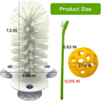 Suction cup tortoise shell cleaning brush showing three high power suction cups