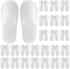 Celmuron 24 pairs disposable guest slippers white top view