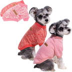 Bwealthest cozy dog jacket packaging showing both pieces in the set.