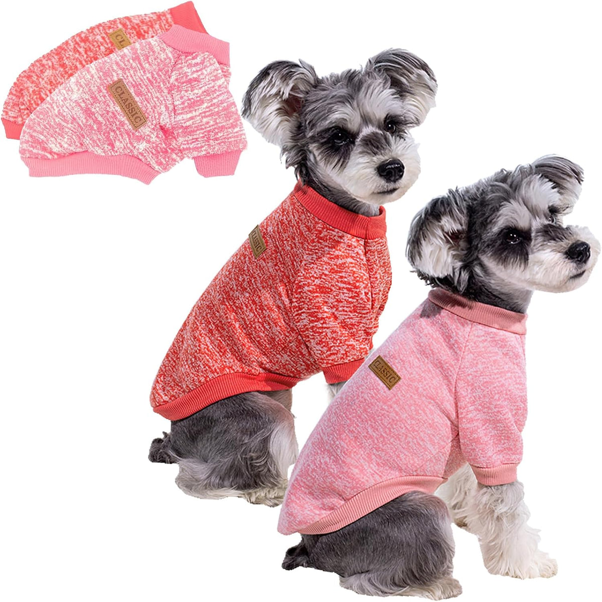 Bwealthest cozy dog jacket packaging showing both pieces in the set.