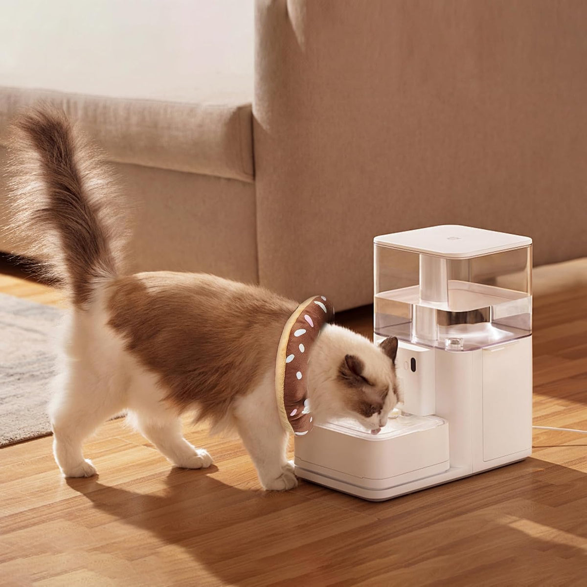Fluffy PP cotton filled pet recovery collar for wound healing