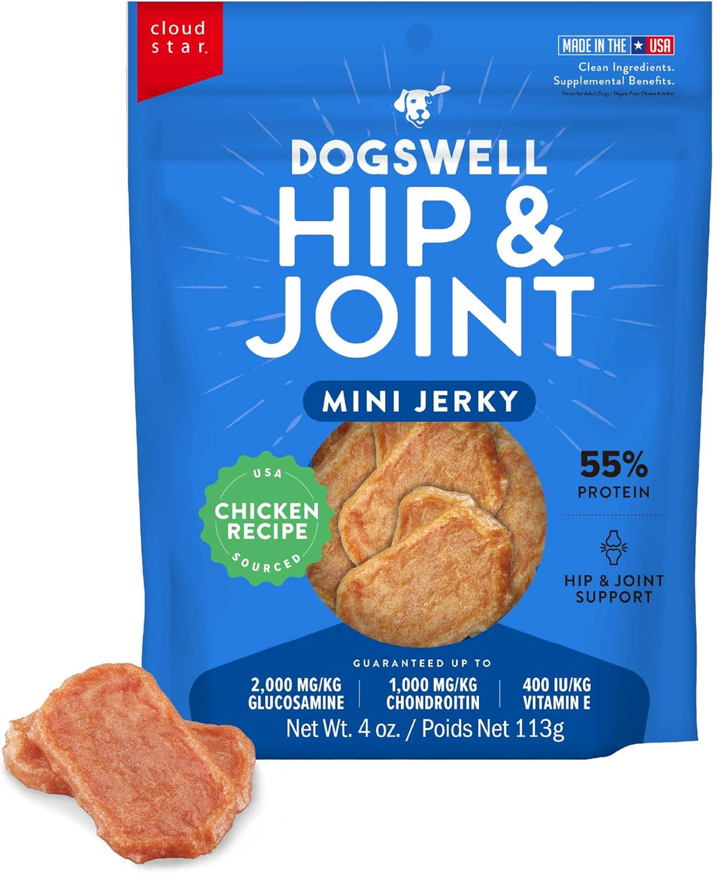 Dogswell Hip & Joint Jerky Dog Treats, Chicken Breast, 12 oz. Pouch - Image 13