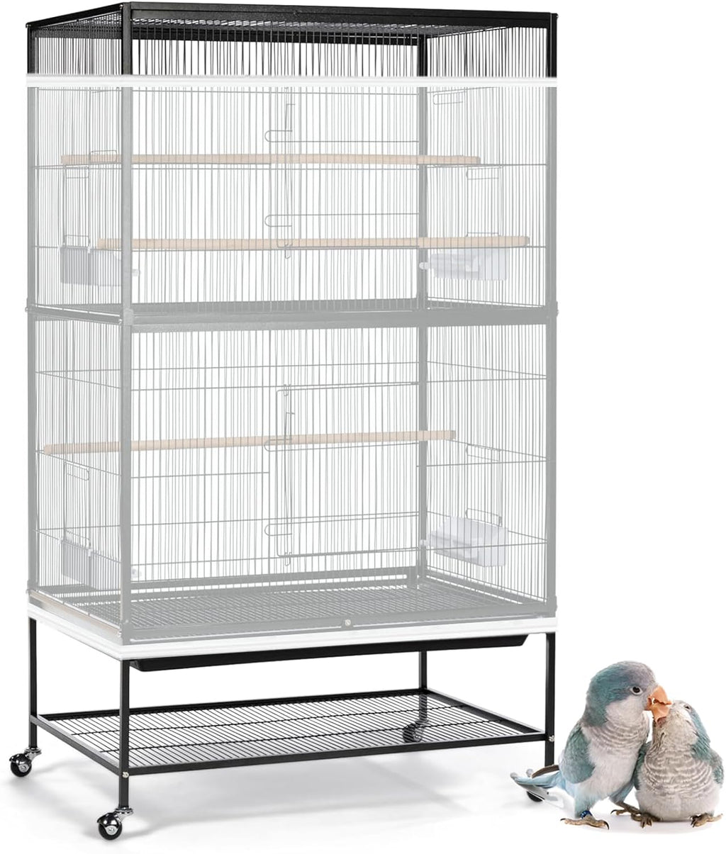 ASOCEA Large Bird Cage Seed Cather,Bird Cage Cover Adjustable Soft Airy Skirt Guard Birdcage Nylon Mesh Net for Parrot Parakeet Macaw African Round Square Cages Cover (118 * 31.5in/300 * 80cm) (Black) - Image 10