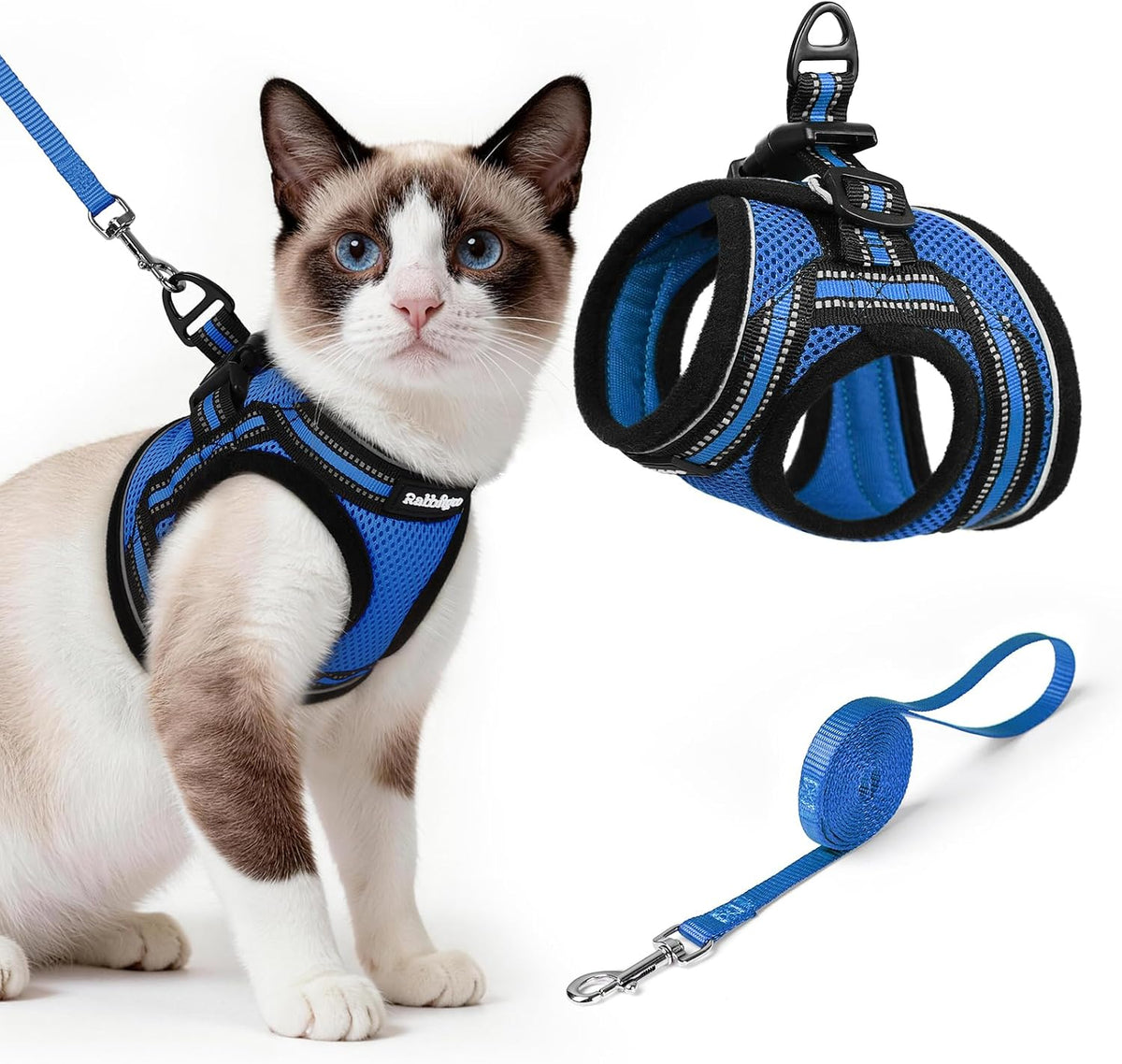 rabbitgoo Cat Harness and Leash, Step-in Escape Proof Kitten Harness Set, Soft Comfortable Cat Vest, Easy to Wear and Adjust, Reflective for Safe Outdoor Walking, Purple, Small - Image 10